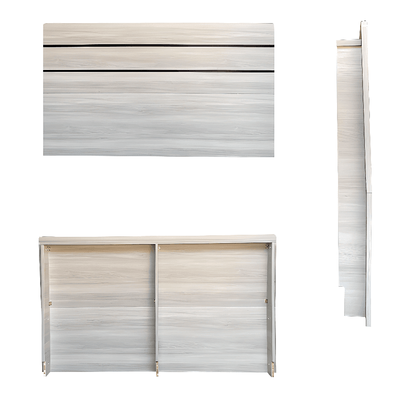 Trendy Queen(60"W x 80"L)/King(76"W x 80"L) Rectangle Panel Standard（36-55“） Bed Frame Mounted No Distressing in Wood - image 9