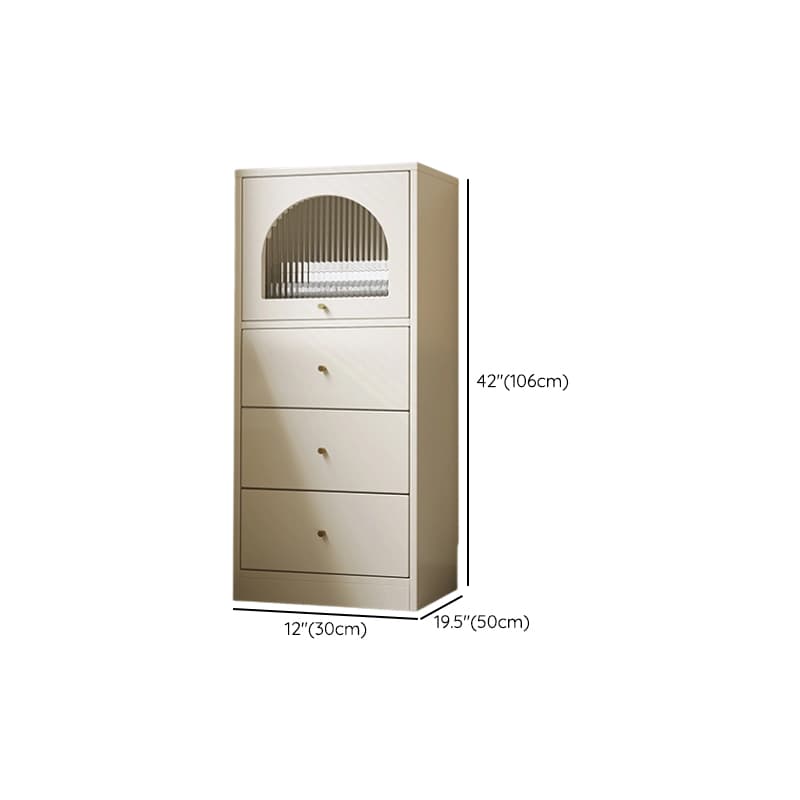 Chalk Contemporary Raw Wood Combo Dresser for Sleeping Quarters with 4 Drawers/3 Drawers Hutch Vertical - image 16