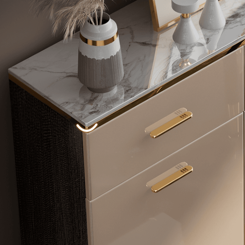 Luxury Off White Sideboard with Faux Marble Countertop and Standalone Design - image 6