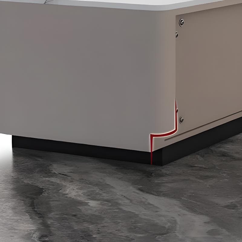 Modern White Stone Top TV Stand with Storage and Cable Management - image 6