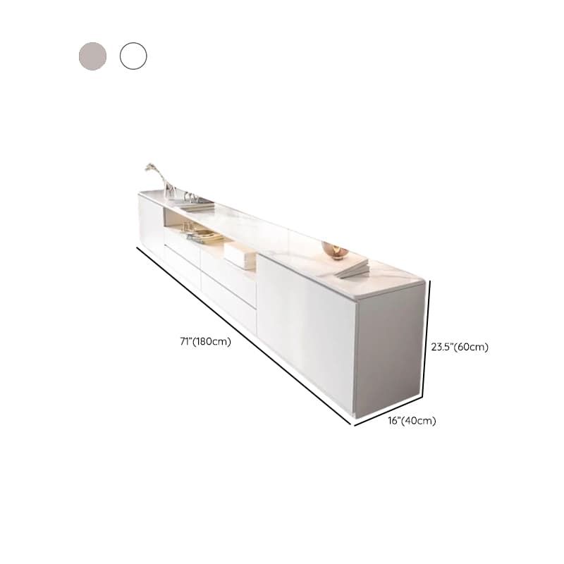 Deco Stone TV Stand with Shelf, 4 Drawers, 2 Cabinets, and Exposed Storage - image 25
