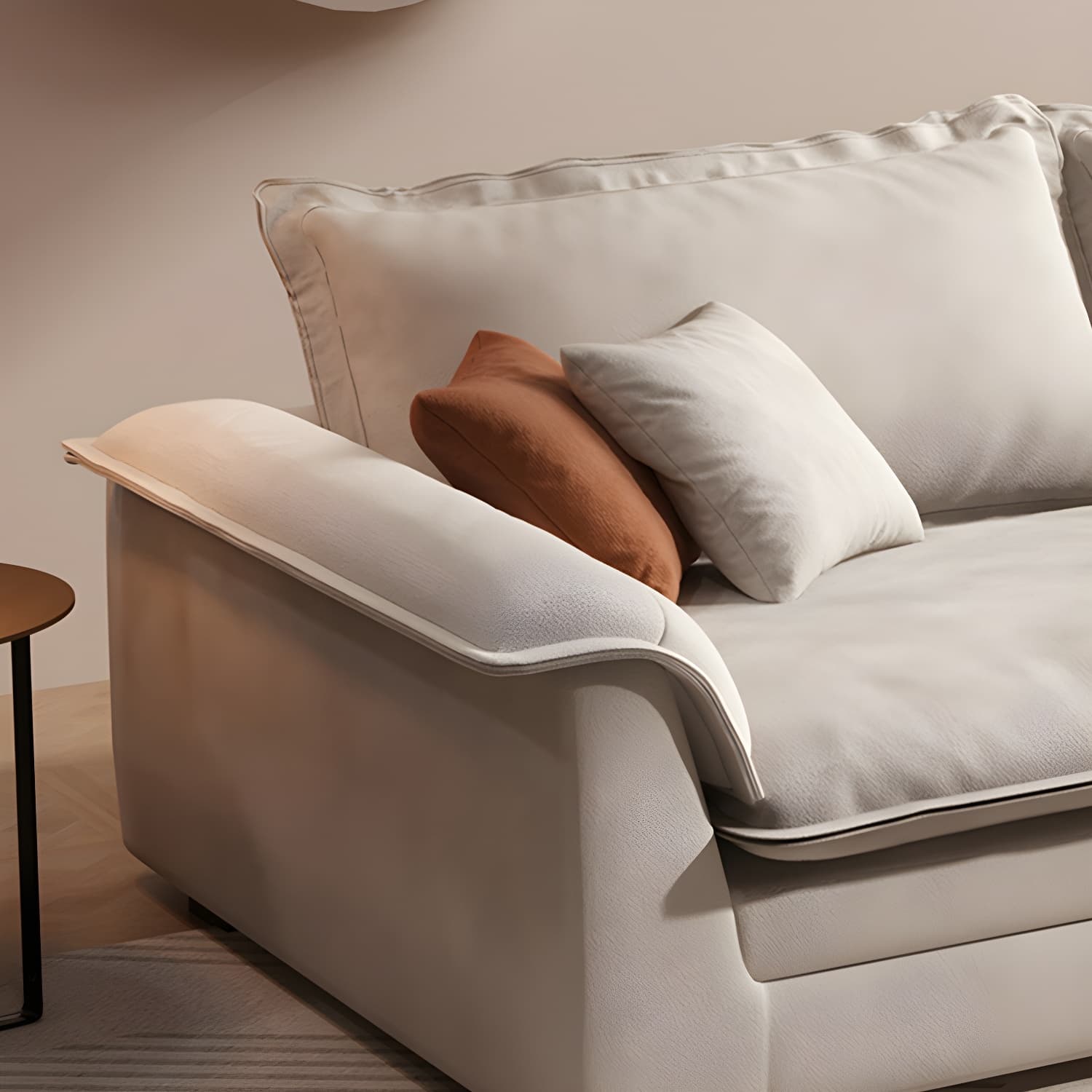 Contemporary Style Wood Frame Pillow Top Arm Sofa For Living Room - image 7
