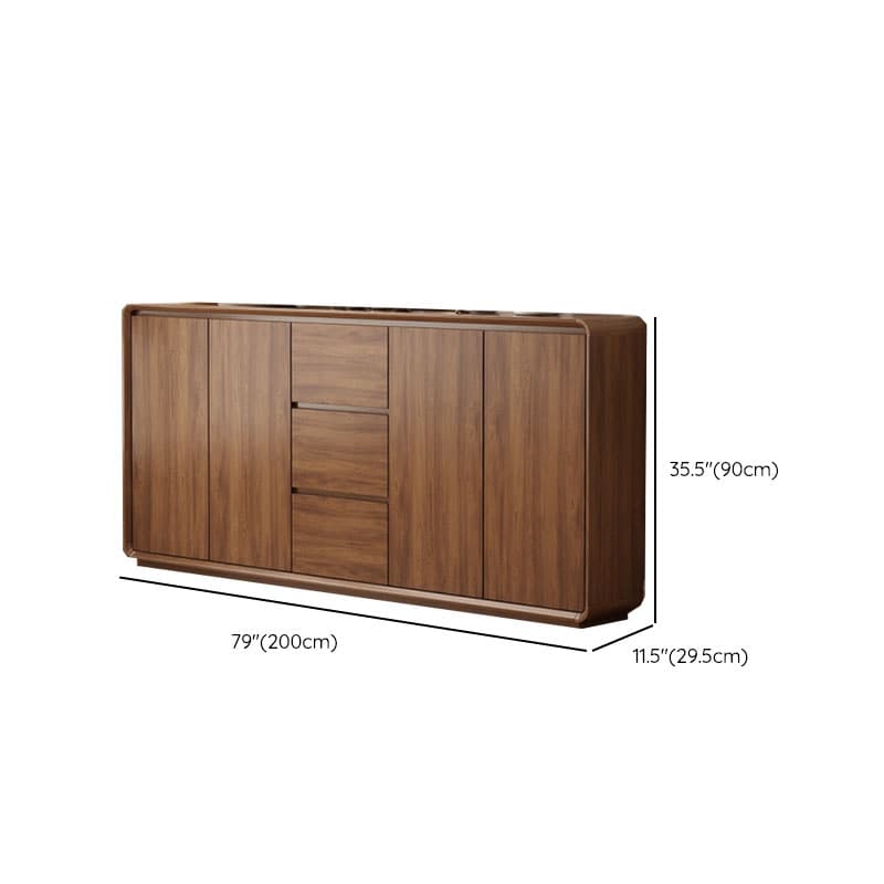 Casual Cocoa Standard/Narrow Sideboard with 3 Drawers/3 Shelves/2 Doors/3 Doors - image 23