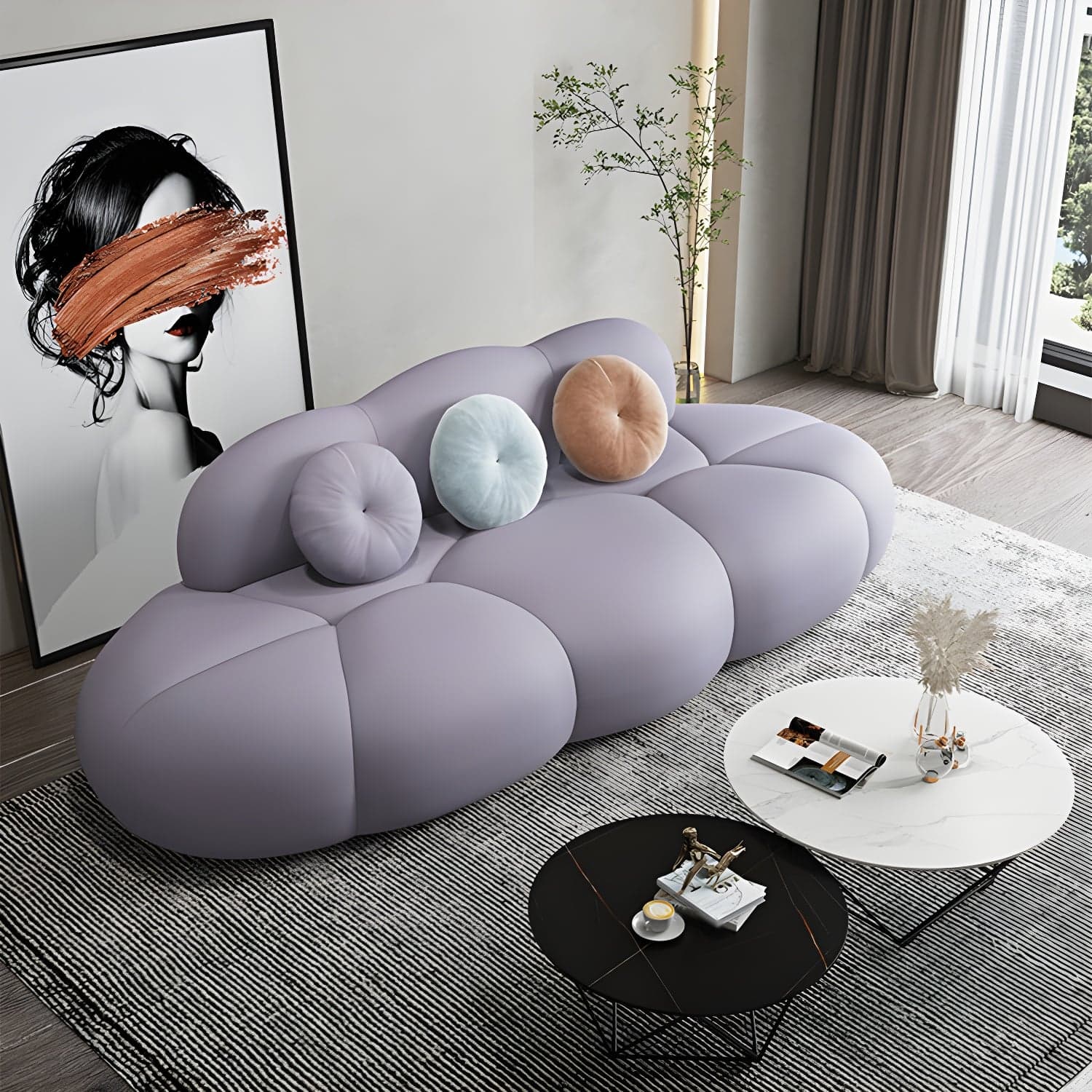 Contemporary Stationary Living Room Armless Standard Cushions Sofa - image 13