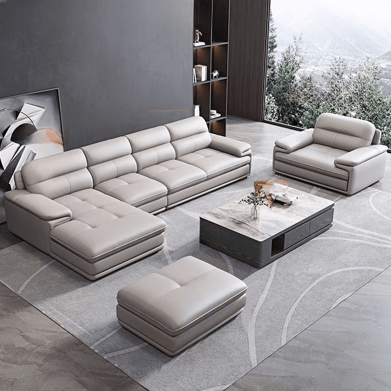 Versatile Straight/L-Shape White Sofa/Sofa Recliner with Horizontal/Right Hand Facing Orientation - image 4