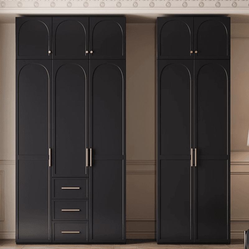 Modern Lumber Independent Wardrobe Armoire with Soft Close Drawer, Soft Close Door, and Interior Shelves