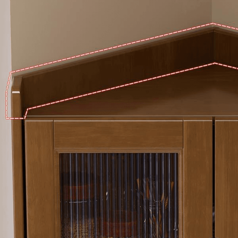 Independent Rubberwood Utility Storage Cabinet with Shelves, Living Room - image 13