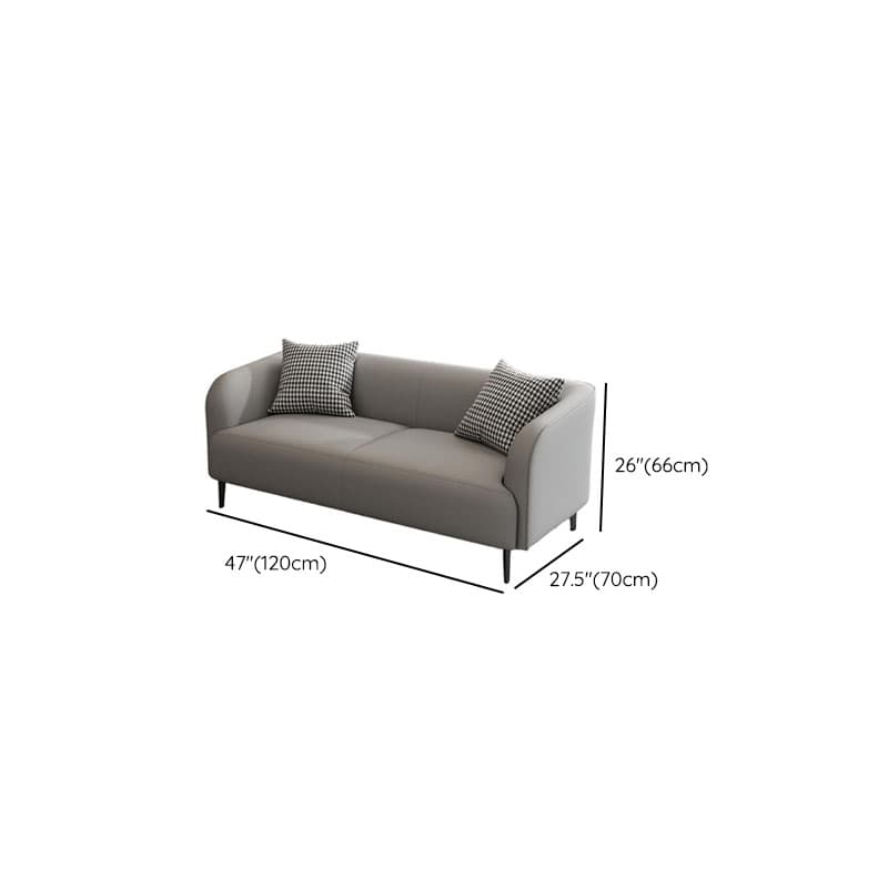Drawing Room Standard Sofa in Pu Leather with Dark Gray/Sage/Amber Color and Armrest - image 18