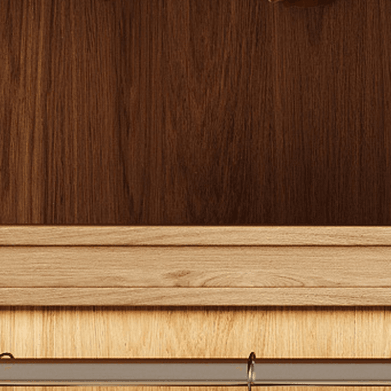 Wood Grain Minimalist Laminate Independent Wardrobe Closet with Soft Close Drawer, Soft Close Door, and Interior Shelves - image 9