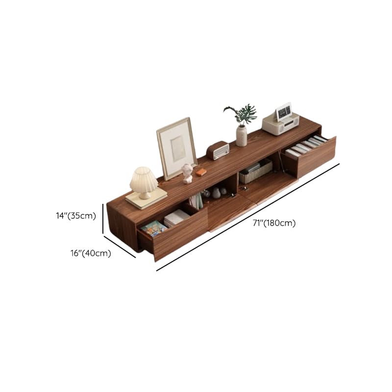Antique Rectangle Natural Wood TV Stand for Parlor, Sand Door Included/Not Included - image 14