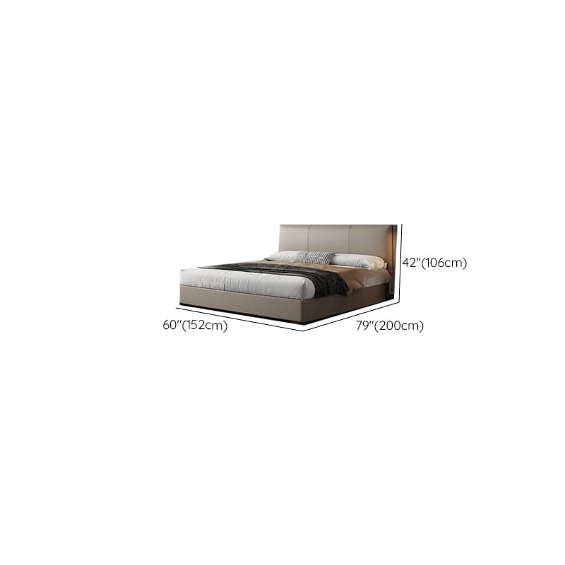 Light Gray Solid Color Storage Included Panel Bed for Bedroom - image 5