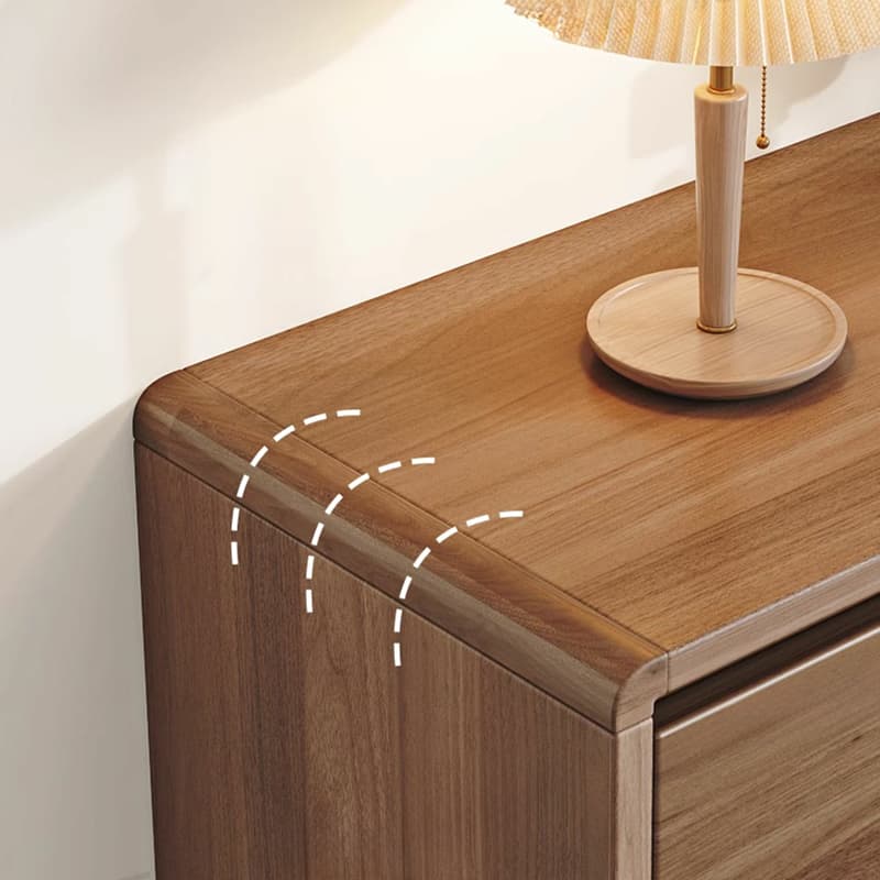 Modern Brown Storage Chest Solid Wood Freestanding with Drawers - image 11