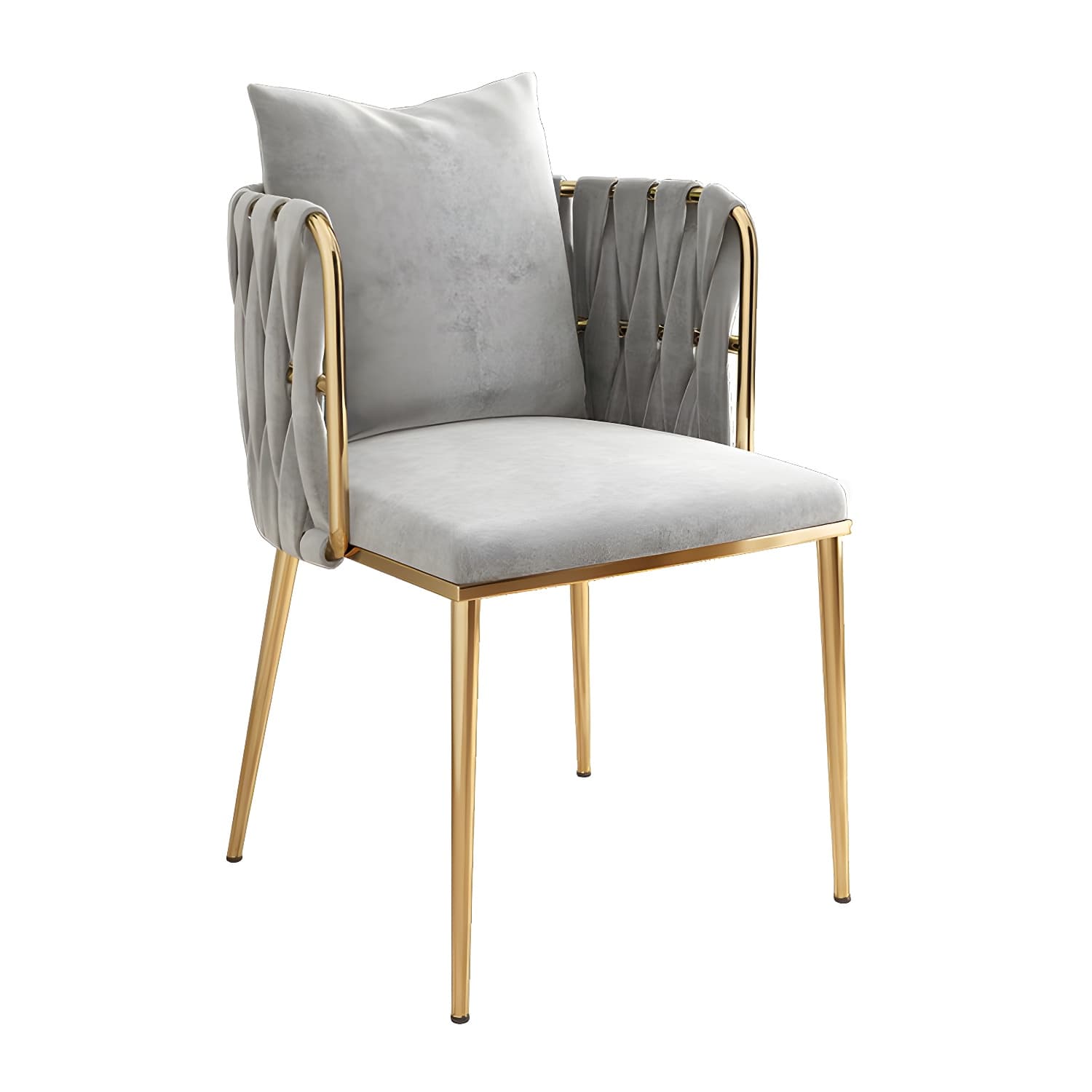 Contemporary Metal Dining Room Chairs Velvet Armless Dining Chairs for Home Use - image 3