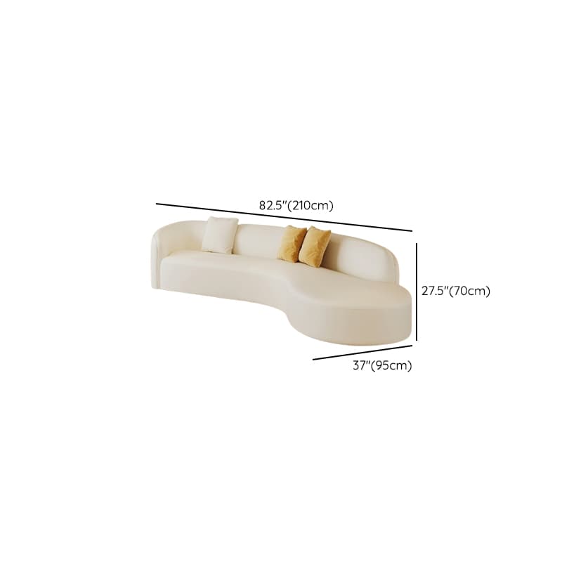 Living Room Use Arced/Straight Natural Wood Right Hand Facing/Horizontal Corner Sectional/Sofa with Concealed Support for 5/6 Person/for 2 - image 12