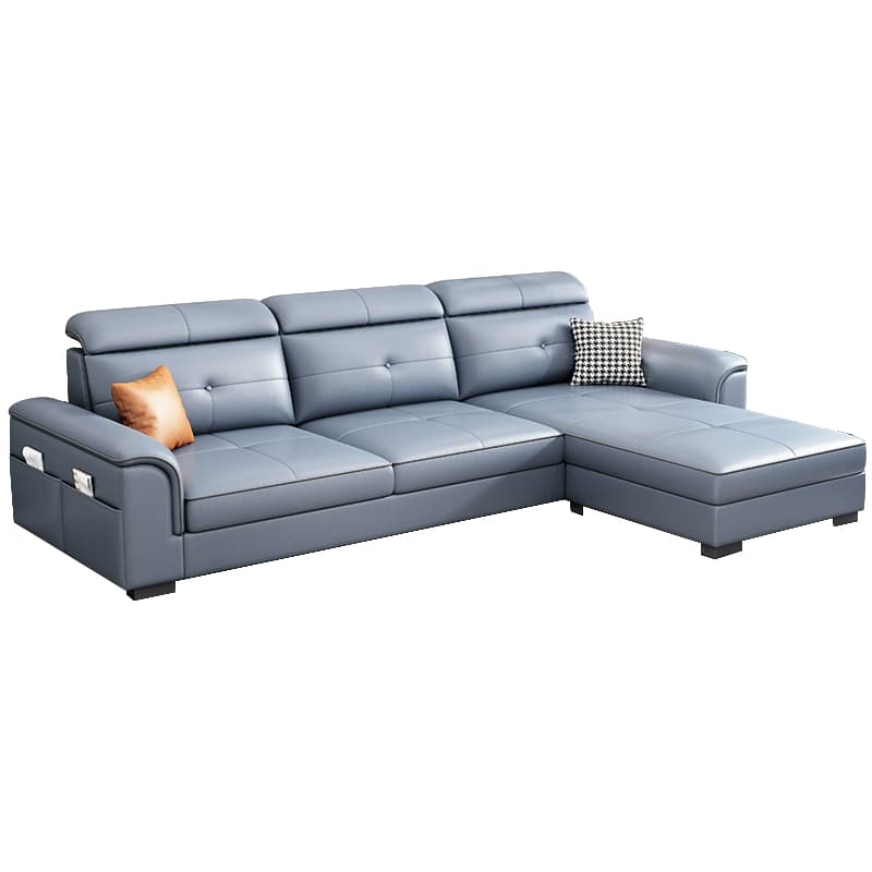 Elegant Tech Cloth Sectional Sofa in L-Shape Design with Cozy Seat Cushions