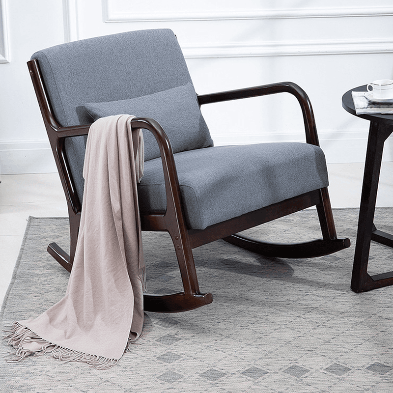 Casual Chalk/Cocoa/Azure Wood Rocking Chair Couch - image 14