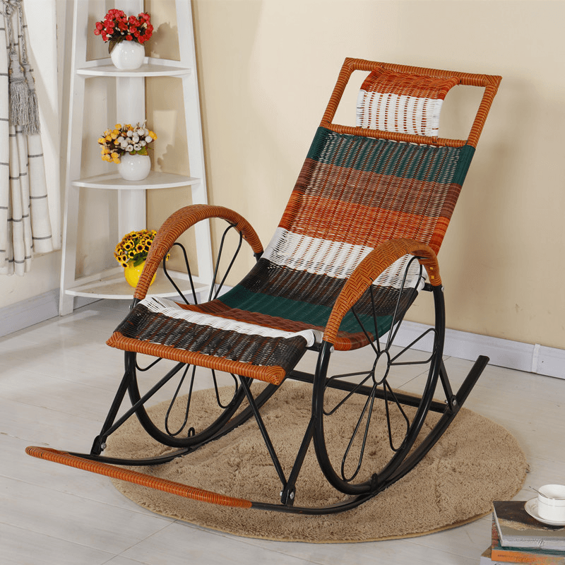 Simplistic Synthetic Rocking Chair, Scratch-tolerant with Track Arm - image 9
