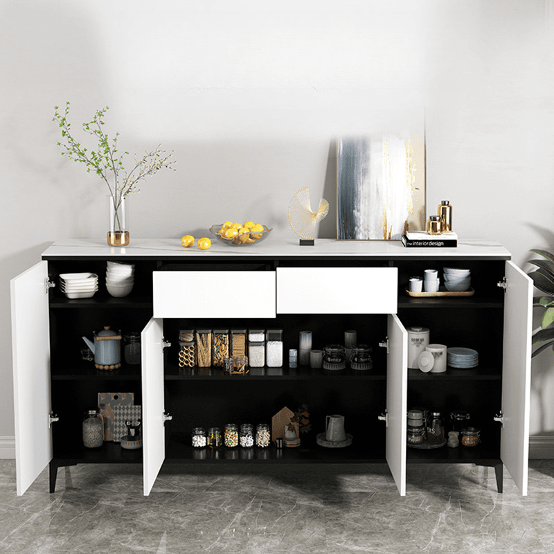 Versatile Sideboard with 2/3 Drawers, Closet Cabinet, Standard/Narrow/Wide Sizes, 3/Two Internal Shelves, Drawer Storage, Manufactured Wood/Stone Countertop, and 4/2/3 Doors - image 3