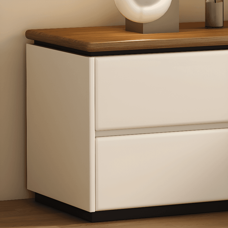 Modish 2 Tiers Drawer Storage Bedside Table with Laminate Countertop - image 15