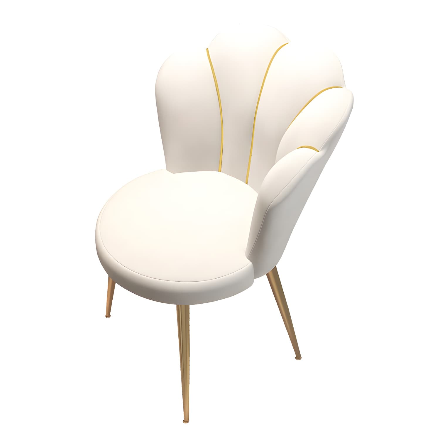 Scandinavian Style Velvet Armless Dining Chair Solid Back Single Dining Chair - image 11