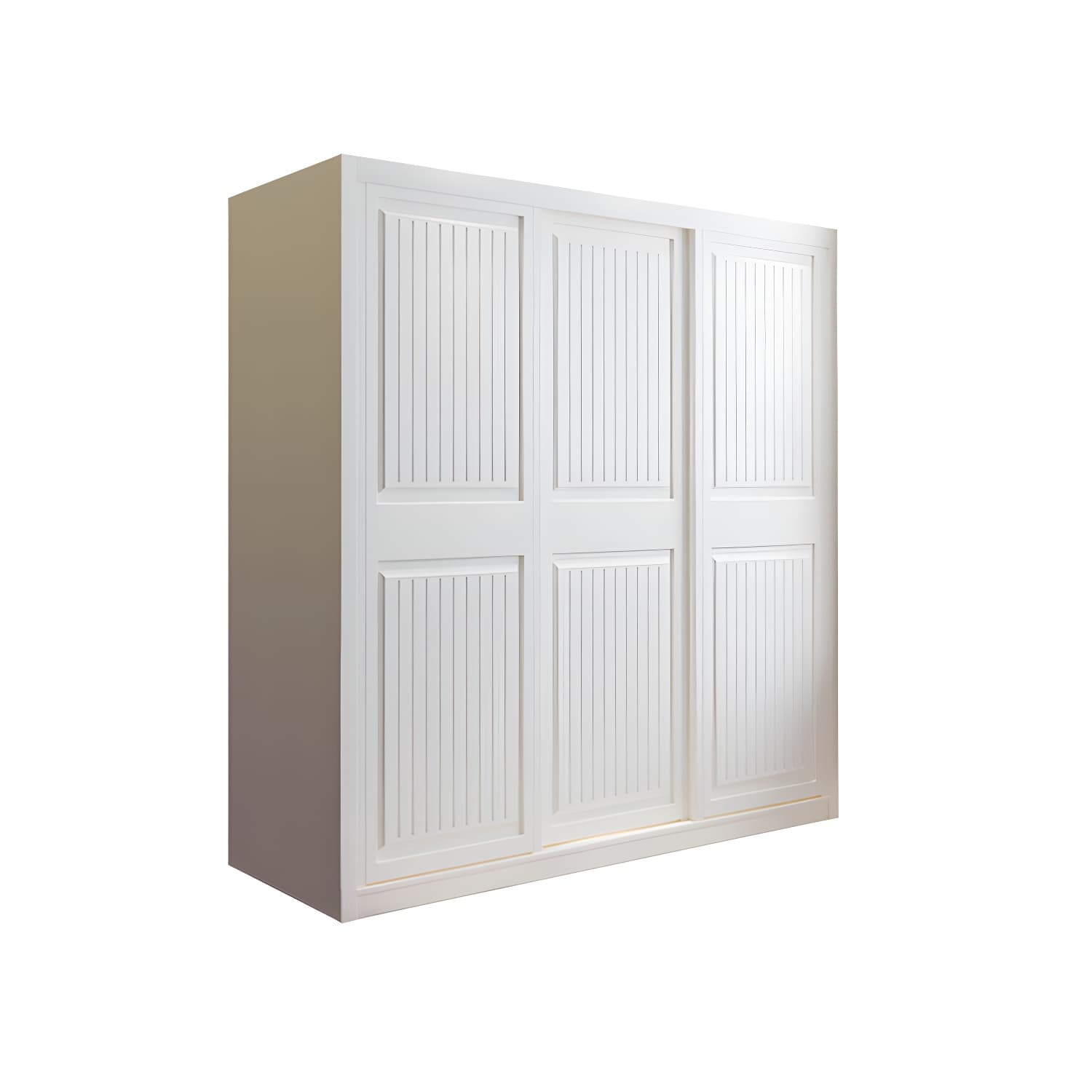 Contemporary Wardrobe Armoire with Garment Rod Wood Wardrobe Closet - image 5