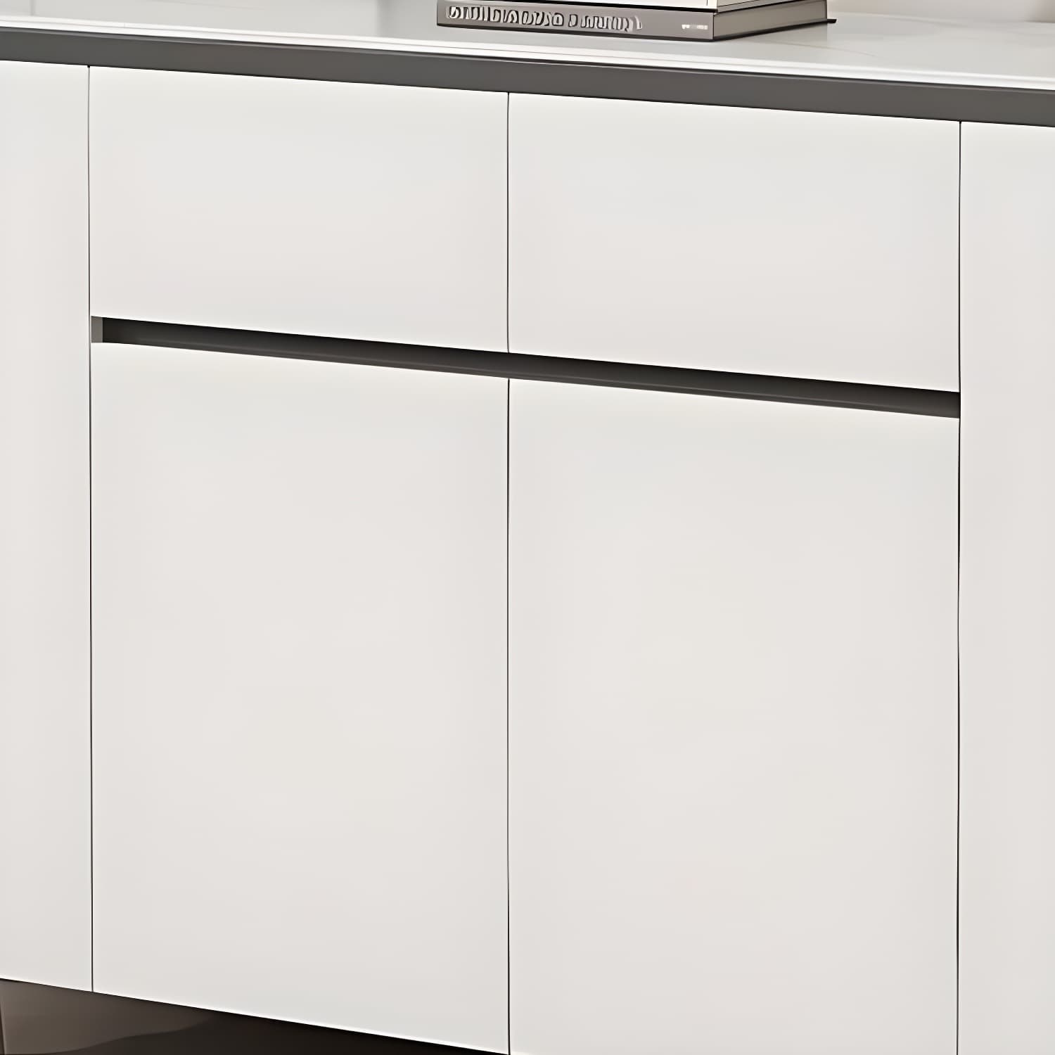 Wooden Modern Stone Countertop Buffet Sideboard with Drawers for Living Room - image 11