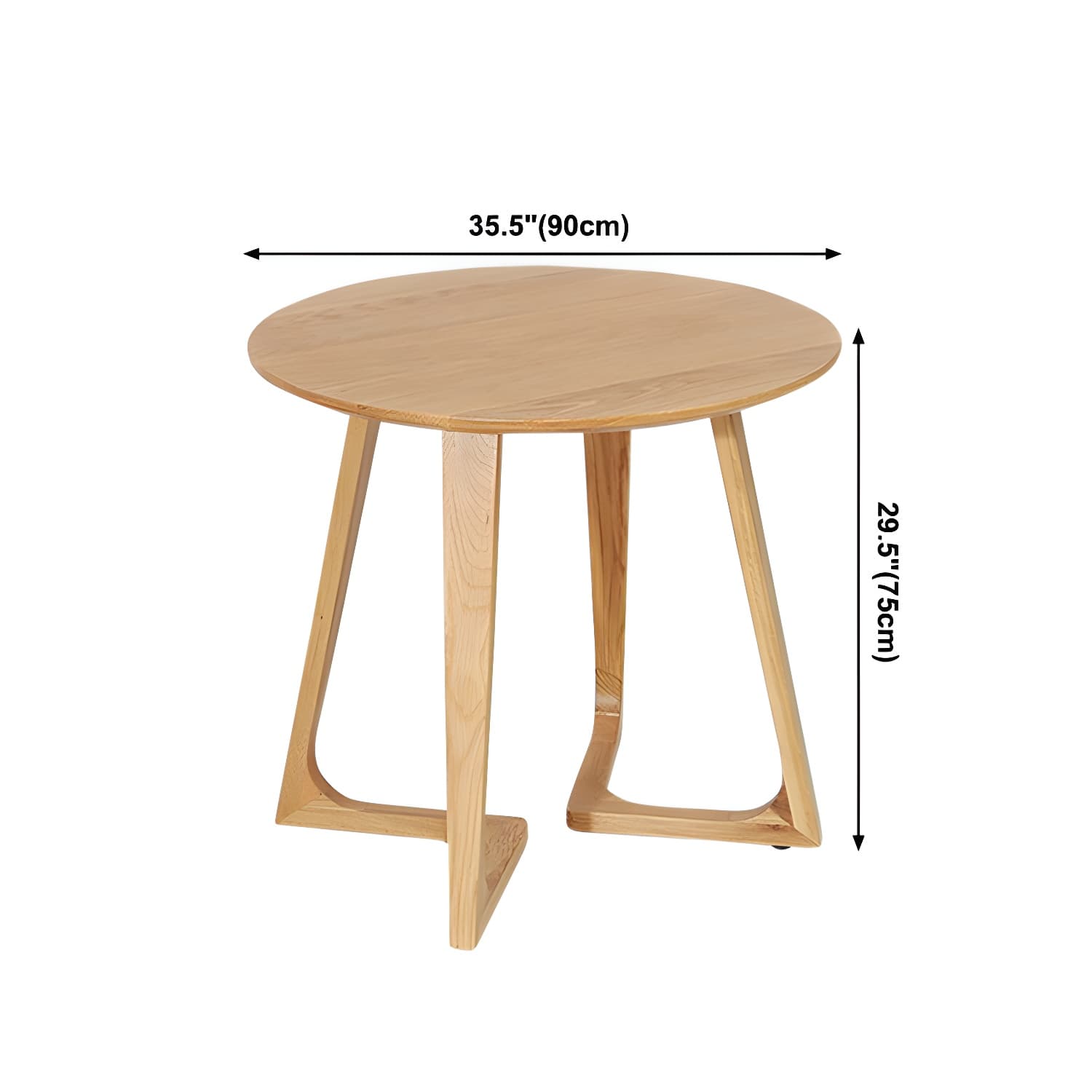 Double Pedestal Oak Solid Wood Dinette Table Modern Style Dining Table - image 12
