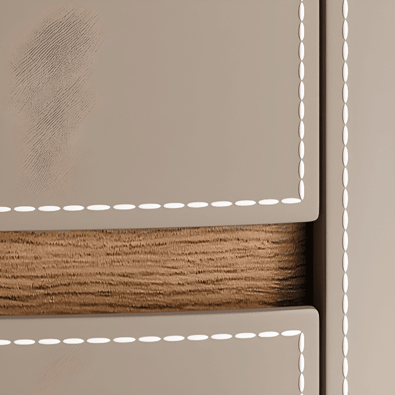 Modern Simple Style Nightstand With Drawer Storage Featuring 2 Drawers and Stone Countertop - image 12