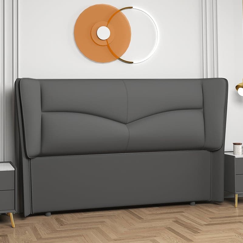 Modish Style Panel Headboard in Timber with No Distressing and Rectangle Shape for Twin XL/Full/Queen Bed, Featuring Sponge Upholstery Fill, Standard Height - image 3