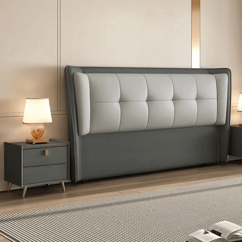Modern Free-standing Standard King(76"W x 80"L)/Queen(60"W x 80"L)/Full(54"W x 75"L) Wingback No Distressing With Legs in Wood/ Upholstery and Decorative-stitched - image 8
