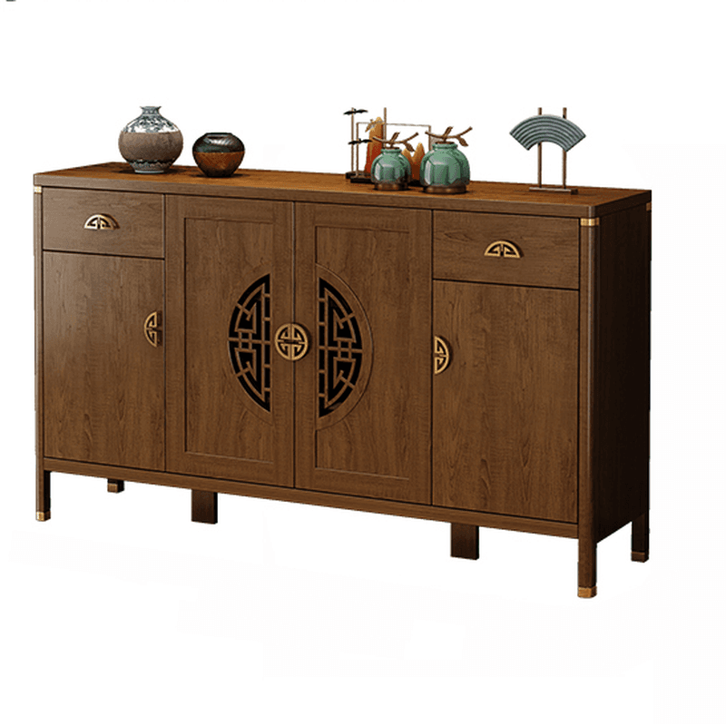 Espresso Standard/Wide/Narrow Timber Sideboard with 4 Doors/3 Doors/2 Doors, Adaptable Shelf and Pantry Hutch, 3 Drawers/6 Drawers/2 Drawers Included/Not Included - image 10