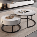 Table Top Color Gray/White Gold