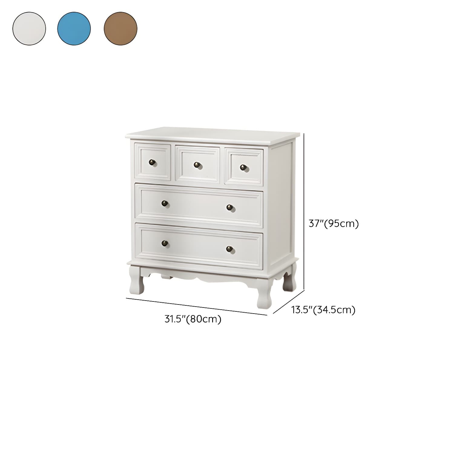 Modern Wooden Bachelor Chest with Vertical Drawers with Drawers - image 17