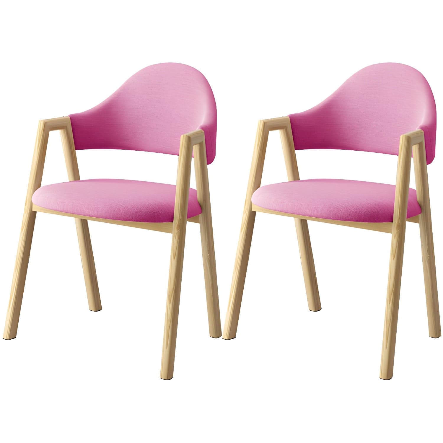 Scandinavian Study Room Metal Arm Chair Colorful Open Dining Chair with Natural Legs - image 13