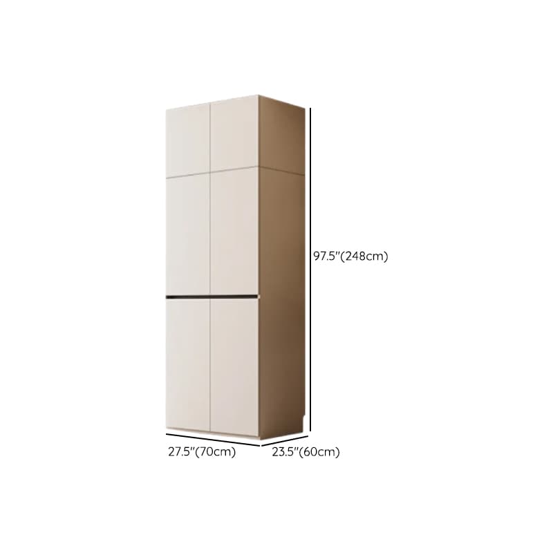 White Minimalist Laminate Independent Wardrobe Closet with Soft Close Drawer, Soft Close Door, and Interior Shelves - image 34