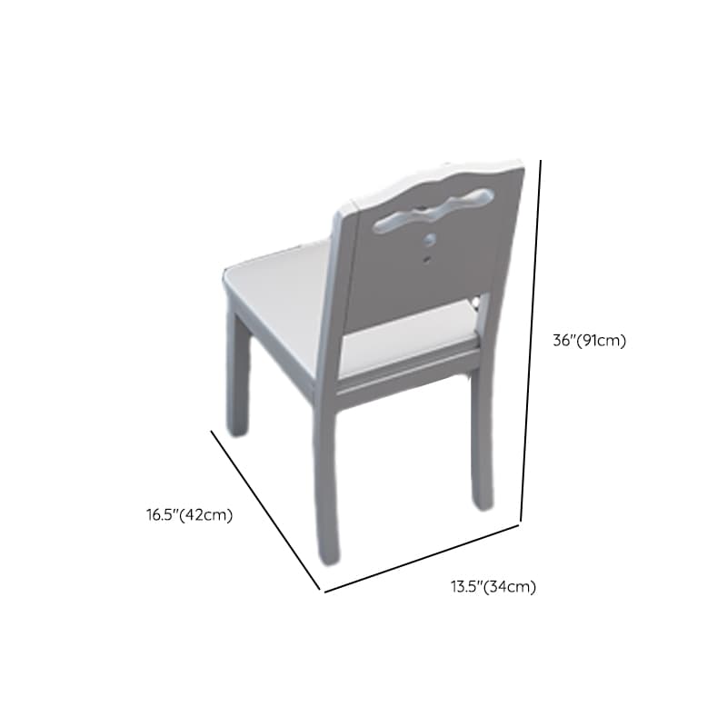 Simplistic Genuine Marble Orbicular Dining Table Set with Stump Base, Back Support, and Chalk Color - image 11