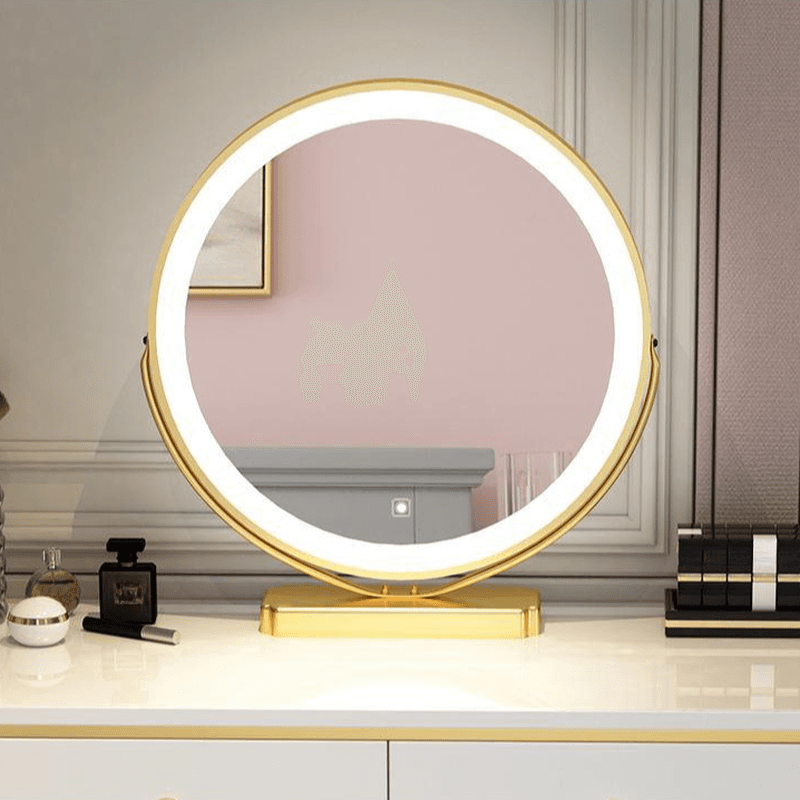 Push-Pull Vanity Set with Storage in a Modern Style, Led, Adjustable Touch Mirror, Blush Chair and Adjustable Brightness Included/Not Included - image 7