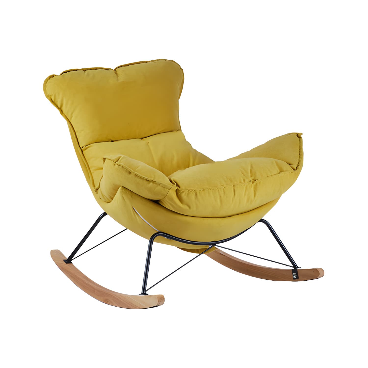 Modern Leather Rocking Chair Removable Cushions Rocker Chair for Drawing Room - image 13