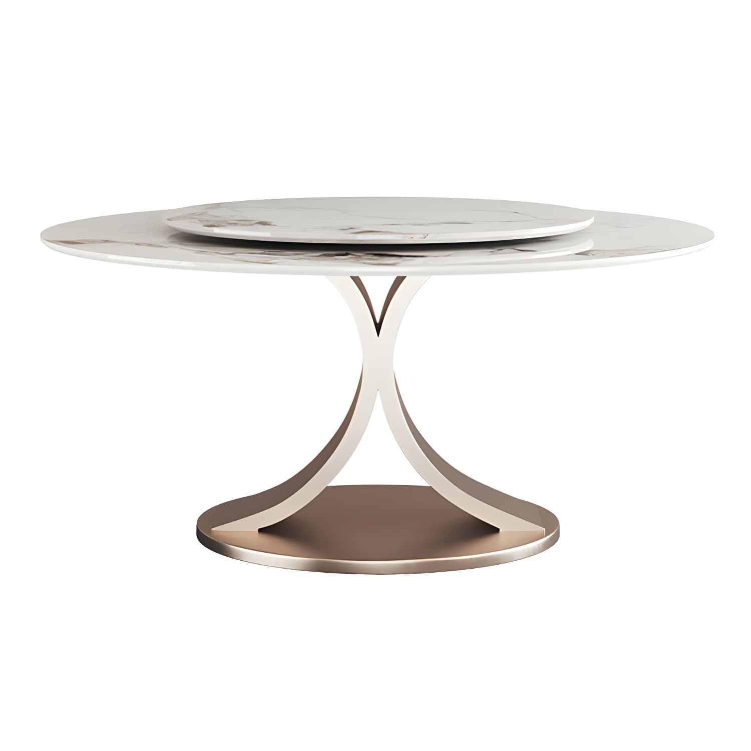 Modern 1/4/7 Pieces Dining Table Set with Sintered Stone Top Stainless Steel Dinette Set - image 5