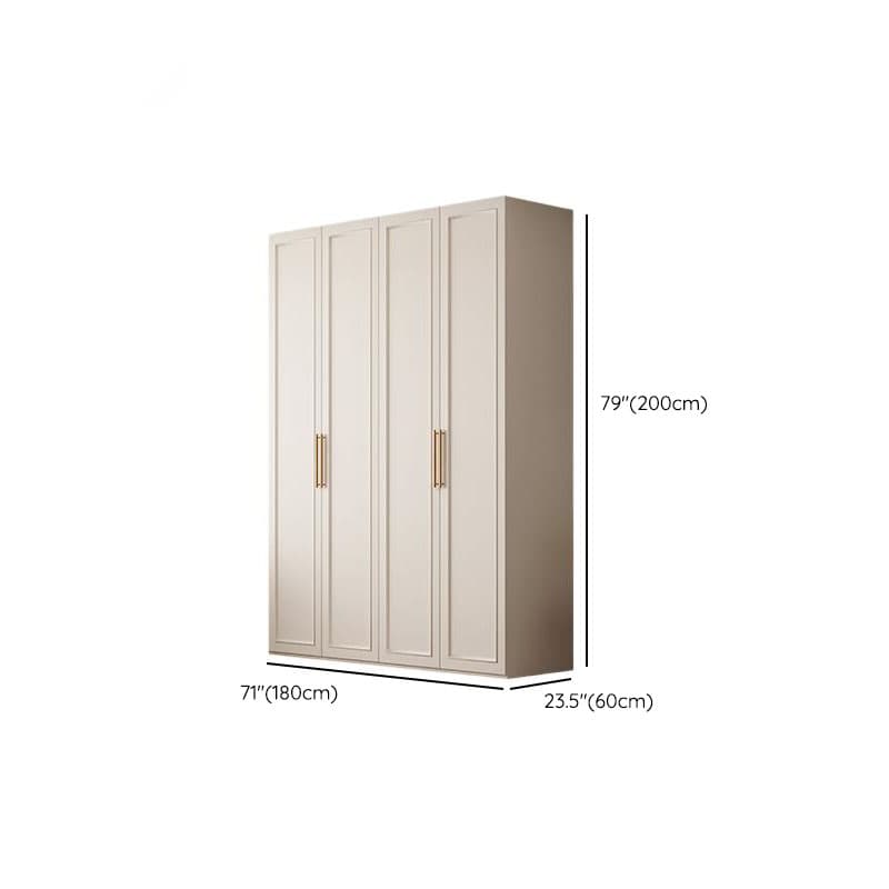White Casual Wood Independent Armoire Cabinet with Compartments, Soft Close Door, and Interior Shelves - image 10