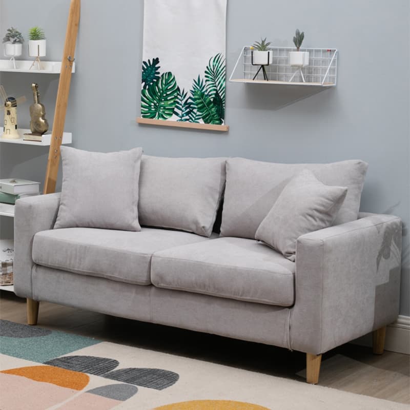 Contemporary Beige/Khaki/Gray Solid Color Standard Sofa with Storage, Wide Pillow Back and Square Arm - image 27