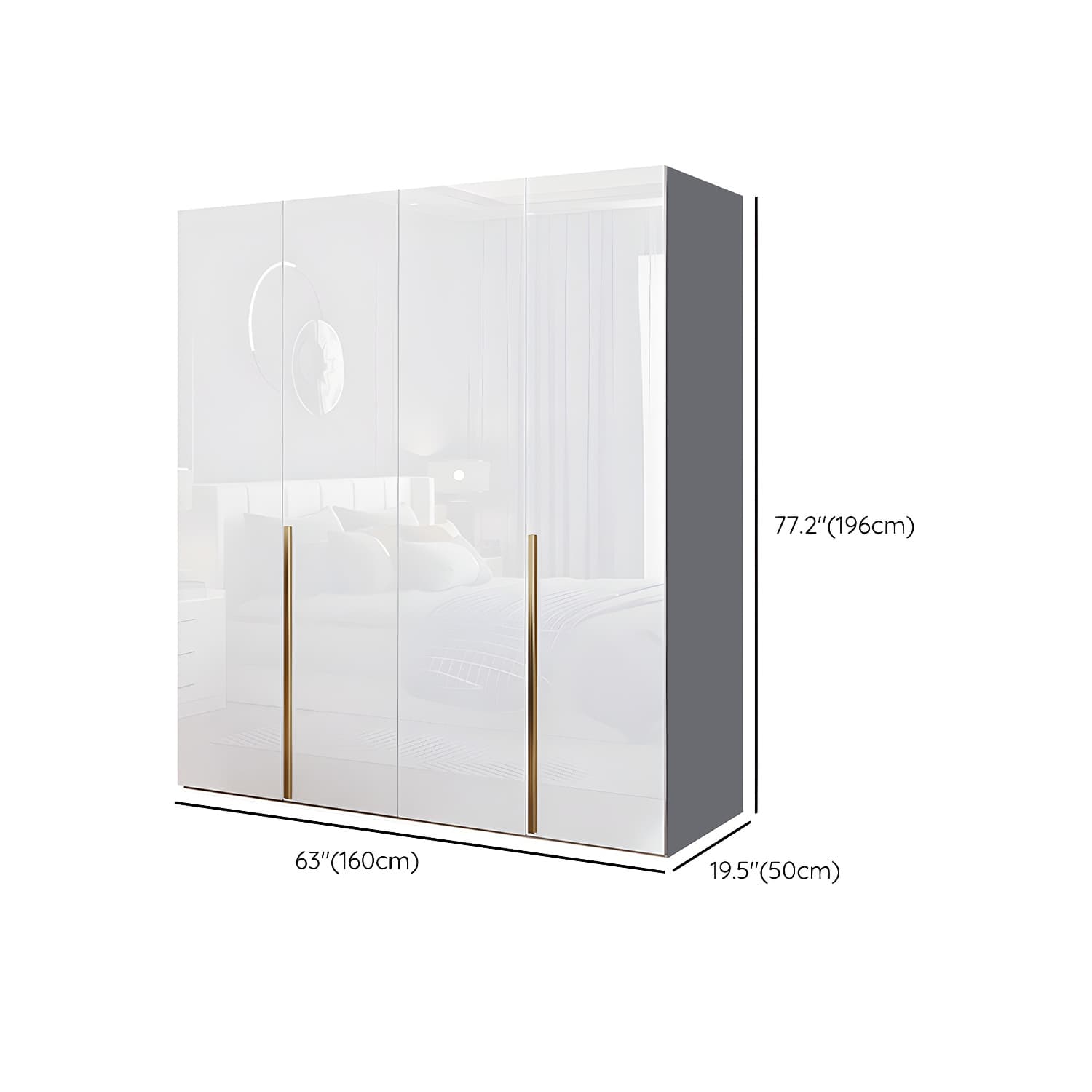 Bedroom Soft Close Doors Armoire Modern Style Wooden Wardrobe Cabinet - image 14