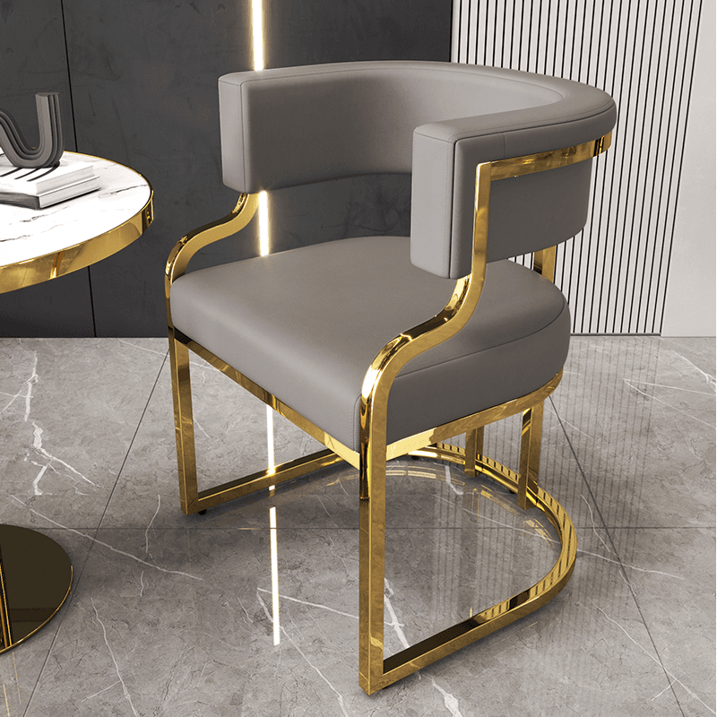 Secure Framed Gilded Arm Chair with Foot Pads - image 5