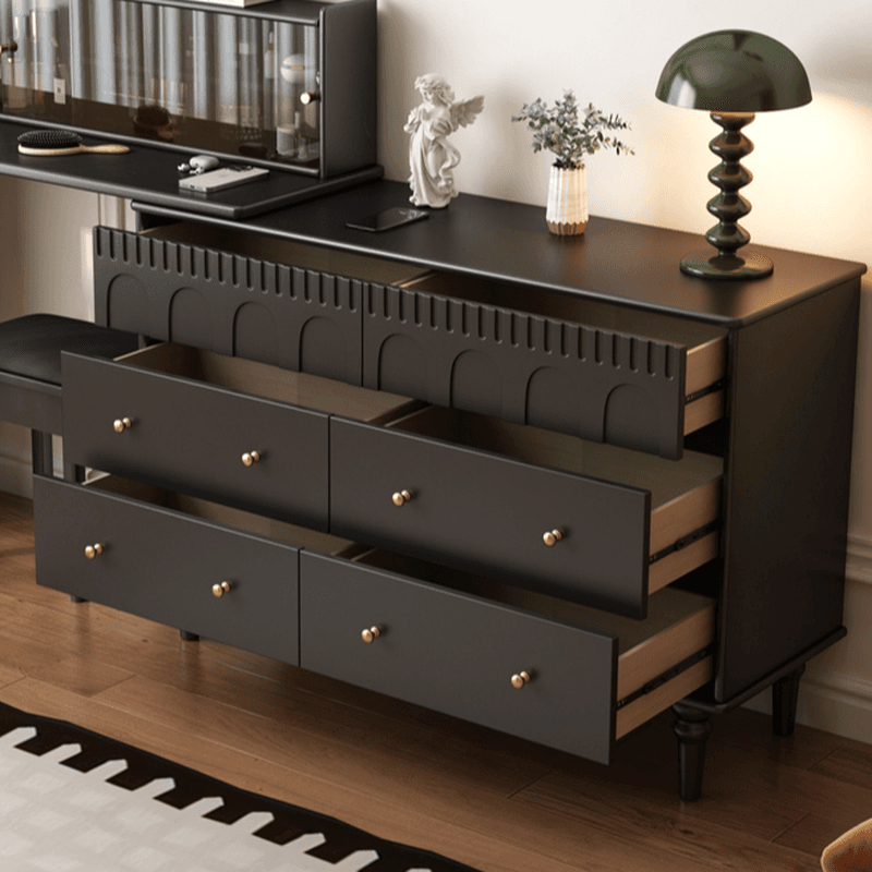 Simplistic Large Vanity Set/Makeup Vanity with Rubberwood Table Top, 4 Drawers/6 Drawers/2 Drawers, Scalable and No Suspension - image 7