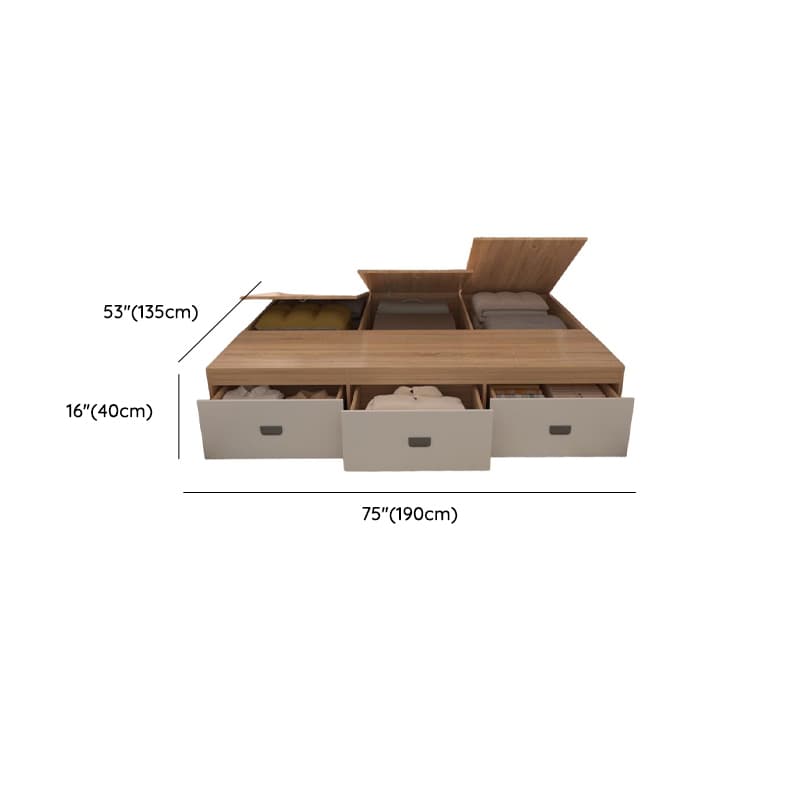 Natural Color Solid Color Storage Included with Storage Drawer for Bedroom - image 15