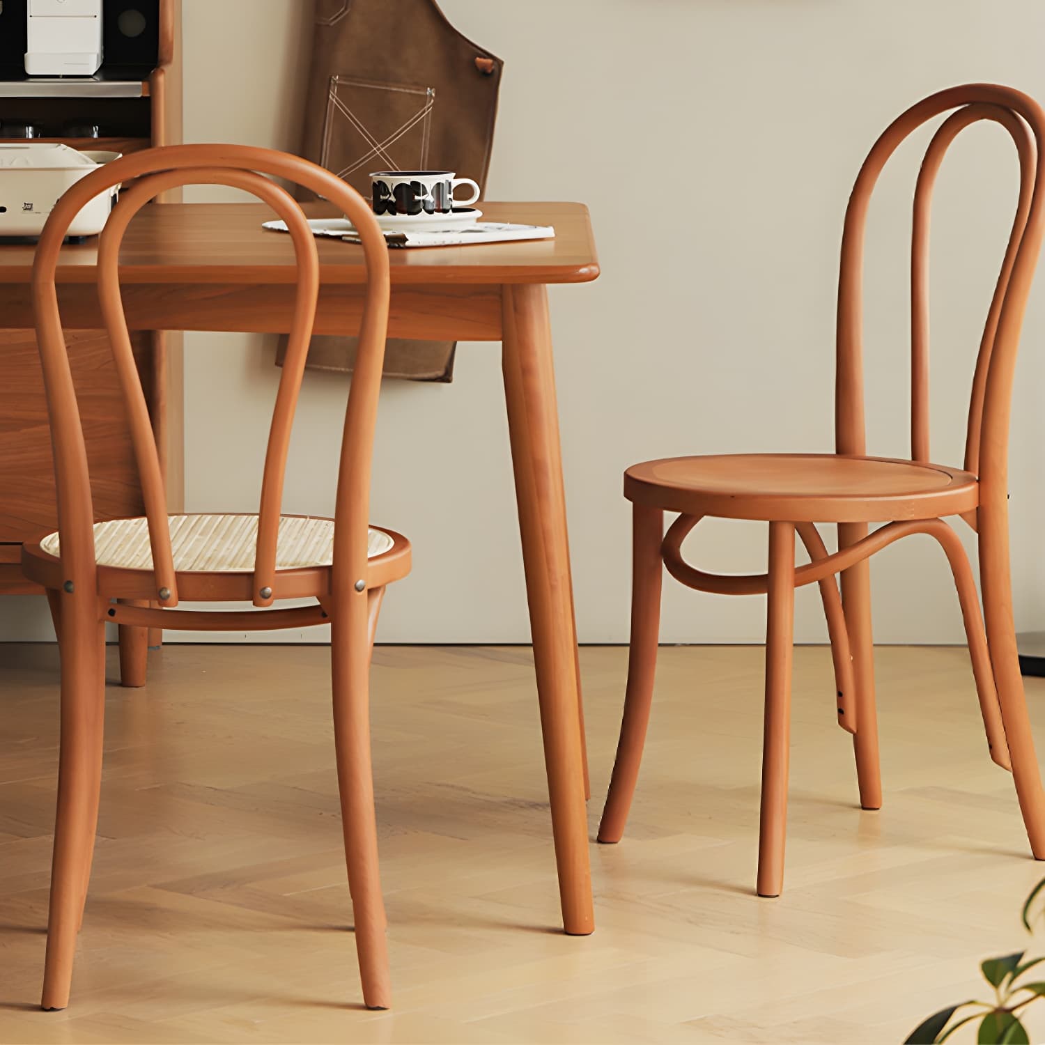 Scandinavian Wooden Side Chair with Standard Height and Armless Design - image 11