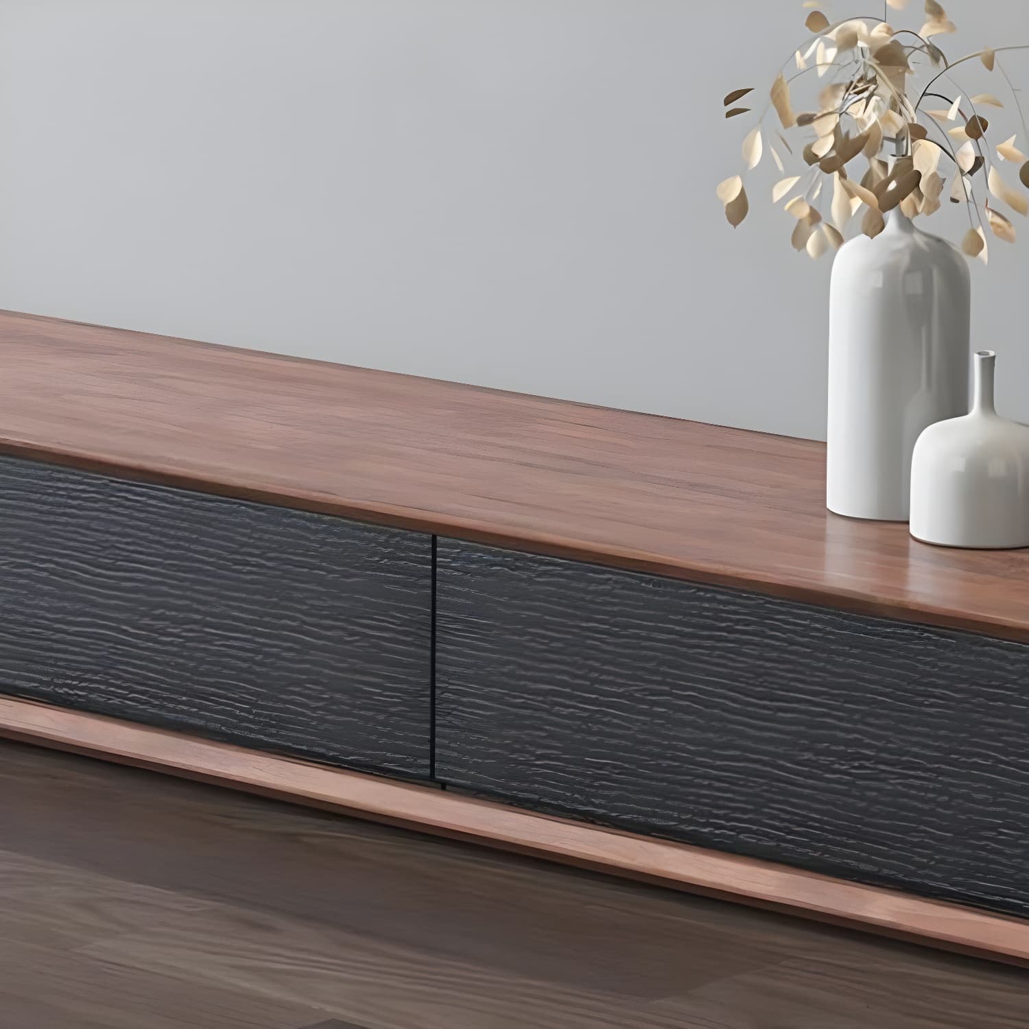 Contemporary 15.75-inch D TV Console Wooden TV Stand for TVs with Drawers - image 9