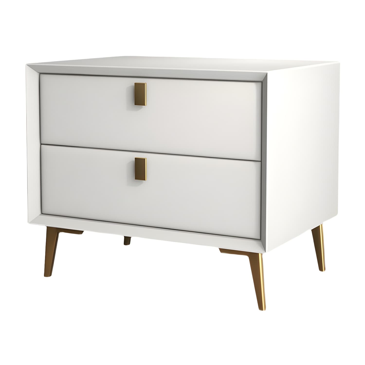 Glam 19'' Tall Bed Nightstand Solid Wood 2-drawer Legs Included Accent Table Nightstand - image 17