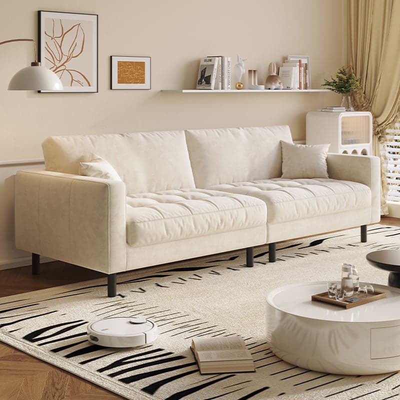 Tear Resistant Standard Sofa with Pu Upholstery in Grey/Light Green/Auburn - image 9
