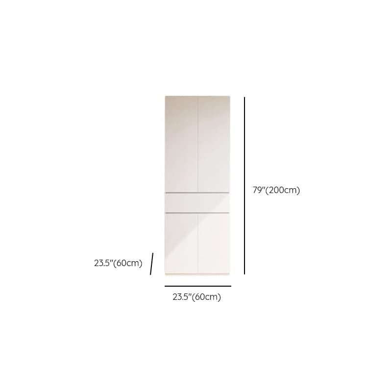 Chalk Minimalist Wood Cabinet Armoire with Soft Close Drawer and Door, Interior Shelves, and Clothing Rod - image 18